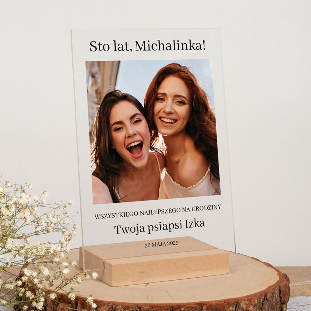 Ramka ze zdjęciem na szkle